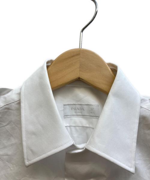PRADA（プラダ）PRADA (プラダ) コットンポプリンシャツ ホワイト サイズ:37の古着・服飾アイテム