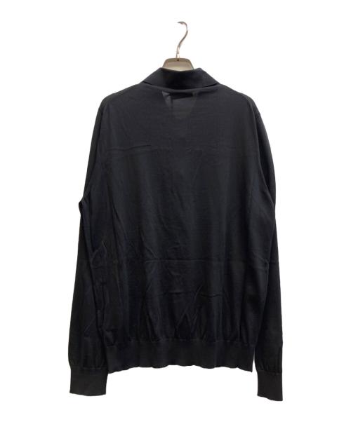 PRADA（プラダ）PRADA (プラダ) シルク混ニットポロシャツ ブラック サイズ:50の古着・服飾アイテム