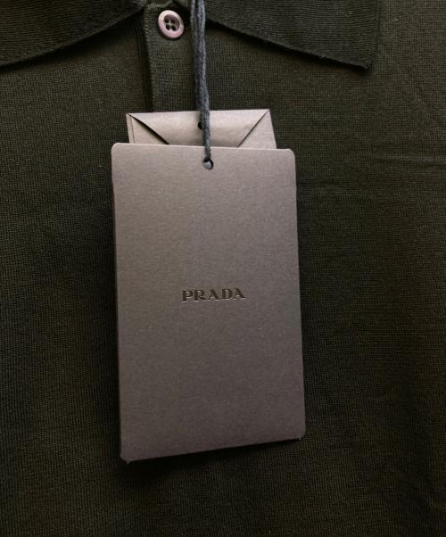 PRADA（プラダ）PRADA (プラダ) シルク混ニットポロシャツ ブラック サイズ:50の古着・服飾アイテム