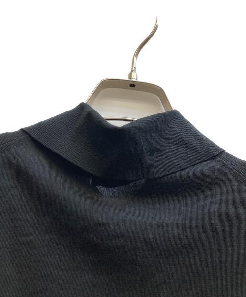 PRADA（プラダ）PRADA (プラダ) シルク混ニットポロシャツ ブラック サイズ:44の古着・服飾アイテム