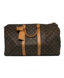 LOUIS VUITTON（ルイ ヴィトン）の古着「キーポル50 トラベルバッグ」｜ブラウン