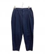 COMME des GARCONS HOMME DEUXコムデギャルソン オム ドゥ）の古着「製品染めウールギャバパンツ」｜ネイビー