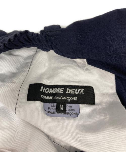 COMME des GARCONS HOMME DEUX（コムデギャルソン オム ドゥ）COMME des GARCONS HOMME DEUX (コムデギャルソン オム ドゥ) 製品染めウールギャバパンツ ネイビー サイズ:Mの古着・服飾アイテム