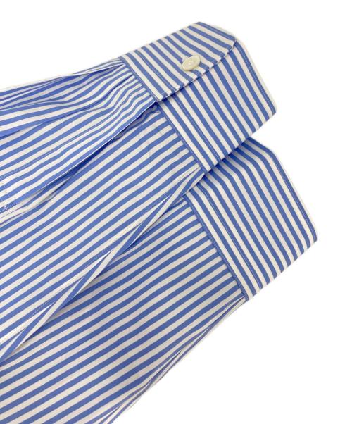 COMME des GARCONS HOMME DEUX（コムデギャルソン オム ドゥ）COMME des GARCONS HOMME DEUX (コムデギャルソン オム ドゥ) L/Sワイドカラーストライプシャツ ブルー サイズ:Mの古着・服飾アイテム