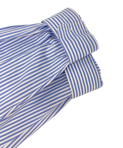COMME des GARCONS HOMME DEUX（コムデギャルソン オム ドゥ）COMME des GARCONS HOMME DEUX (コムデギャルソン オム ドゥ) L/Sワイドカラーストライプシャツ ブルー サイズ:Mの古着・服飾アイテム