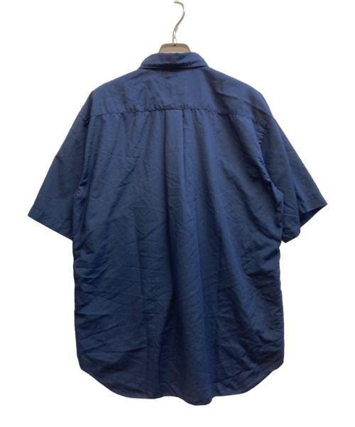 COMME des GARCONS HOMME DEUX（コムデギャルソン オム ドゥ）COMME des GARCONS HOMME DEUX (コムデギャルソン オム ドゥ) 製品染めエステル半袖シャツ ネイビー サイズ:Mの古着・服飾アイテム