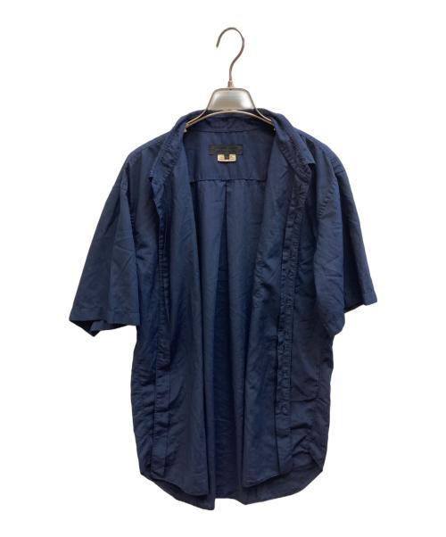 COMME des GARCONS HOMME DEUX（コムデギャルソン オム ドゥ）COMME des GARCONS HOMME DEUX (コムデギャルソン オム ドゥ) 製品染めエステル半袖シャツ ネイビー サイズ:Mの古着・服飾アイテム