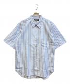 COMME des GARCONS HOMME DEUXコムデギャルソン オム ドゥ）の古着「半袖ストライプシャツ」｜ブルー