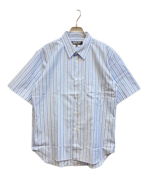 COMME des GARCONS HOMME DEUX（コムデギャルソン オム ドゥ）COMME des GARCONS HOMME DEUX (コムデギャルソン オム ドゥ) 半袖ストライプシャツ ブルー サイズ:Mの古着・服飾アイテム