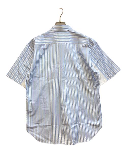 COMME des GARCONS HOMME DEUX（コムデギャルソン オム ドゥ）COMME des GARCONS HOMME DEUX (コムデギャルソン オム ドゥ) 半袖ストライプシャツ ブルー サイズ:Mの古着・服飾アイテム