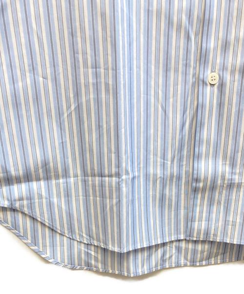 COMME des GARCONS HOMME DEUX（コムデギャルソン オム ドゥ）COMME des GARCONS HOMME DEUX (コムデギャルソン オム ドゥ) 半袖ストライプシャツ ブルー サイズ:Mの古着・服飾アイテム