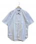 COMME des GARCONS HOMME DEUX（コムデギャルソン オム ドゥ）の古着「半袖ストライプシャツ」｜ブルー