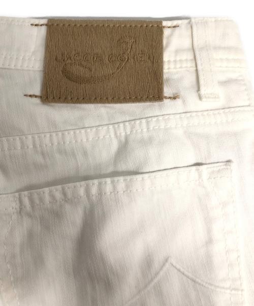 JACOB COHEN（ヤコブコーエン）JACOB COHEN (ヤコブコーエン) ハラコパッチコットンパンツ ホワイト サイズ:76㎝ W30の古着・服飾アイテム