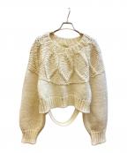 Curensologyカレンソロジー）の古着「ケーブルベルテッドプルオーバー ニット」｜アイボリー