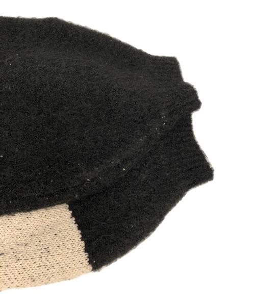 kunth marf（クヌースマーフ）kunth marf (クヌースマーフ) half zip bicolor knit ブラック サイズ:Freeの古着・服飾アイテム
