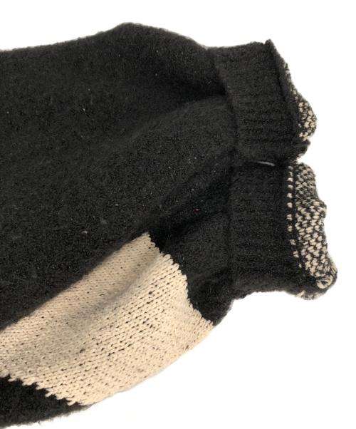 kunth marf（クヌースマーフ）kunth marf (クヌースマーフ) half zip bicolor knit ブラック サイズ:Freeの古着・服飾アイテム