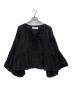 sara mallika（サラマリカ）の古着「GAUZE LACE BIG SLEEVE TOPS」｜ブラック