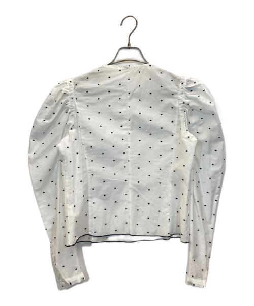 Gemini（ジェミニ）Gemini (ジェミニ) ドットブラウス ホワイト サイズ:Fの古着・服飾アイテム