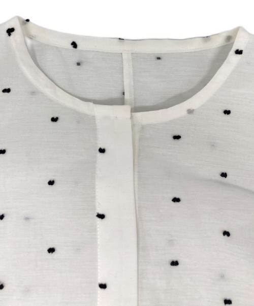 Gemini（ジェミニ）Gemini (ジェミニ) ドットブラウス ホワイト サイズ:Fの古着・服飾アイテム