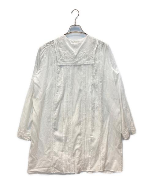 Curensology（カレンソロジー）Curensology (カレンソロジー) L/Sシースルーブラウス ホワイト サイズ:Fの古着・服飾アイテム