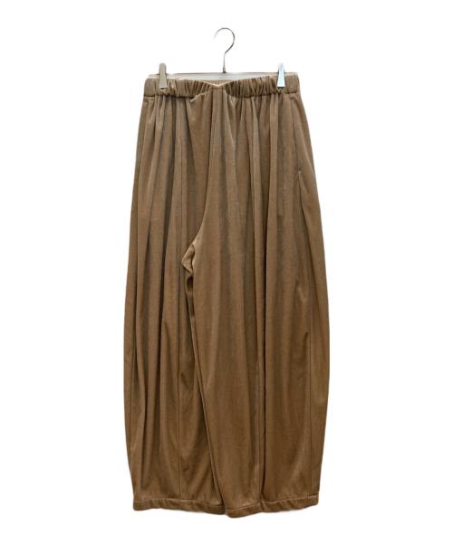 Curensology（カレンソロジー）Curensology (カレンソロジー) ベロア ドロストパンツ ベージュ サイズ:Freeの古着・服飾アイテム