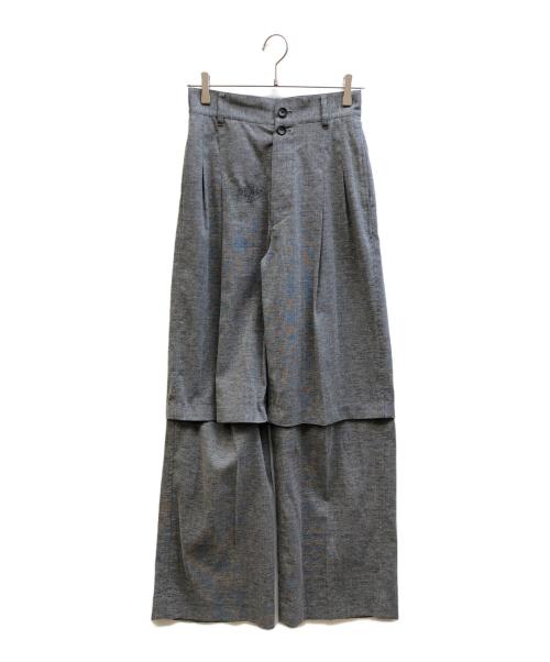 MAISON SPECIAL（メゾンスペシャル）MAISON SPECIAL (メゾンスペシャル) 2WAYタックスラックス グレー サイズ:38の古着・服飾アイテム