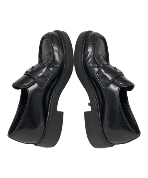 PRADA（プラダ）PRADA (プラダ) Chocolate Brushed Loafers ブラック サイズ:6の古着・服飾アイテム