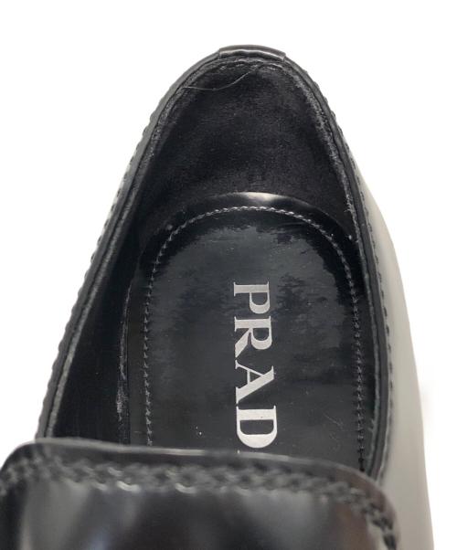 PRADA（プラダ）PRADA (プラダ) Chocolate Brushed Loafers ブラック サイズ:6の古着・服飾アイテム