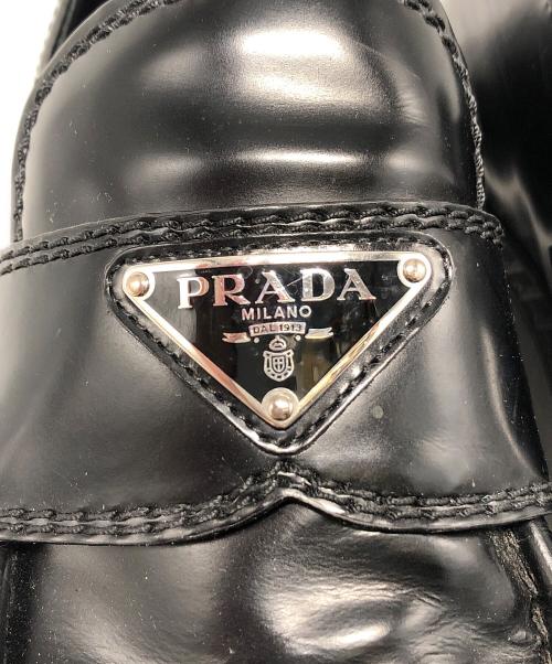 PRADA（プラダ）PRADA (プラダ) Chocolate Brushed Loafers ブラック サイズ:6の古着・服飾アイテム