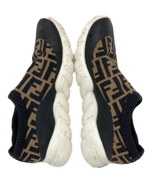 FENDI（フェンディ）FENDI (フェンディ) ズッカ柄 ニットスニーカー ブラック サイズ:6の古着・服飾アイテム