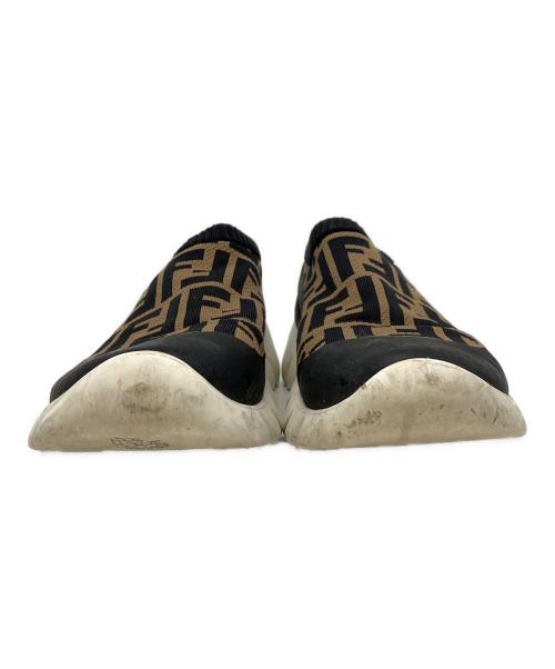 FENDI（フェンディ）FENDI (フェンディ) ズッカ柄 ニットスニーカー ブラック サイズ:6の古着・服飾アイテム