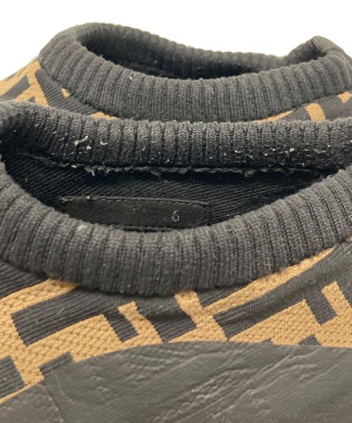 FENDI（フェンディ）FENDI (フェンディ) ズッカ柄 ニットスニーカー ブラック サイズ:6の古着・服飾アイテム
