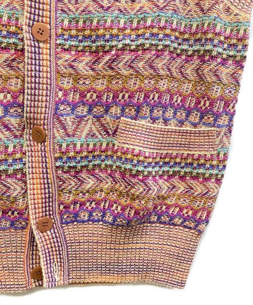 missoni（ミッソーニ）missoni (ミッソーニ) 総柄リネン混ベスト パープル サイズ:記載なしの古着・服飾アイテム
