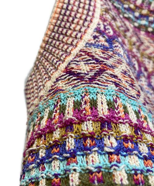 missoni（ミッソーニ）missoni (ミッソーニ) 総柄リネン混ベスト パープル サイズ:記載なしの古着・服飾アイテム