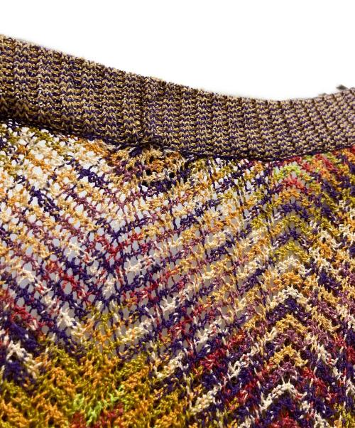 missoni（ミッソーニ）MISSONI (ミッソーニ) S/Sリネンクルーネックニット イエロー サイズ:記載なしの古着・服飾アイテム