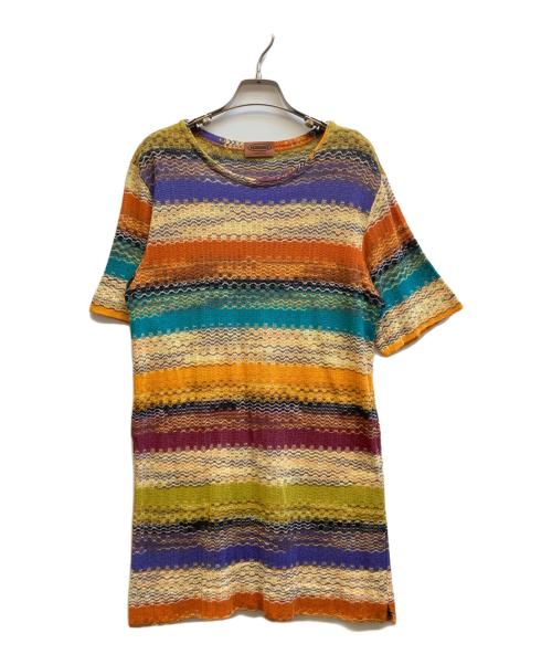 missoni（ミッソーニ）missoni (ミッソーニ) S/Sコットンニットソー マルチカラー サイズ:記載なしの古着・服飾アイテム