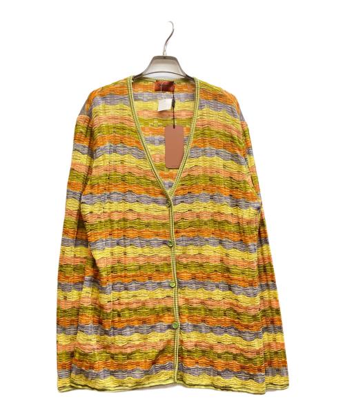 missoni（ミッソーニ）MISSONI (ミッソーニ) Vネックレーヨンカーディガン イエロー サイズ:記載なし 未使用品の古着・服飾アイテム