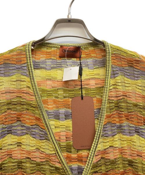 missoni（ミッソーニ）MISSONI (ミッソーニ) Vネックレーヨンカーディガン イエロー サイズ:記載なし 未使用品の古着・服飾アイテム