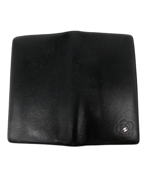 CHANEL（シャネル）CHANEL (シャネル) カメリア CCロングウォレット ブラックの古着・服飾アイテム