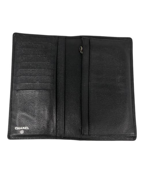 CHANEL（シャネル）CHANEL (シャネル) カメリア CCロングウォレット ブラックの古着・服飾アイテム