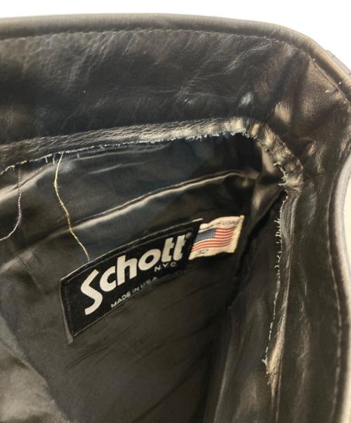 Schott（ショット）Schott (ショット) レザーパンツ ブラック サイズ:32の古着・服飾アイテム