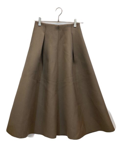 ELFRANK（エルフランク）ELFRANK (エルフランク) ボンディングタックフレアスカート ブラウン サイズ:F 未使用品の古着・服飾アイテム