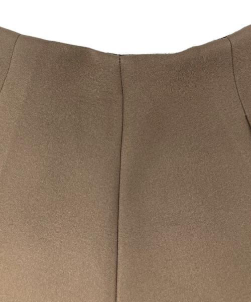 ELFRANK（エルフランク）ELFRANK (エルフランク) ボンディングタックフレアスカート ブラウン サイズ:F 未使用品の古着・服飾アイテム