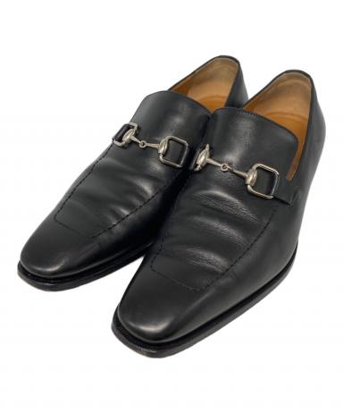 中古・古着通販】GUCCI (グッチ) ホースビットローファー ブラック