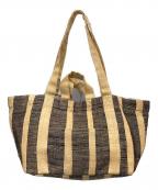 MAISON N.H PARISメゾン・エヌ・アッシュ・パリ）の古着「Raffia Shopping Bag」｜ブラック