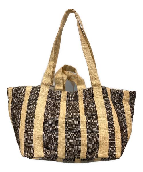 MAISON N.H PARIS（メゾン・エヌ・アッシュ・パリ）MAISON N.H PARIS (メゾン・エヌ・アッシュ・パリ) Raffia Shopping Bag ブラックの古着・服飾アイテム