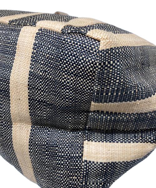 MAISON N.H PARIS（メゾン・エヌ・アッシュ・パリ）MAISON N.H PARIS (メゾン・エヌ・アッシュ・パリ) Raffia Shopping Bag ブラックの古着・服飾アイテム