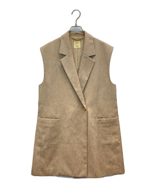 journal standard L'essage（ジャーナルスタンダード レサージュ）journal standard L'essage (ジャーナルスタンダード レサージュ) リネンライクオックスベスト ベージュ サイズ:-の古着・服飾アイテム