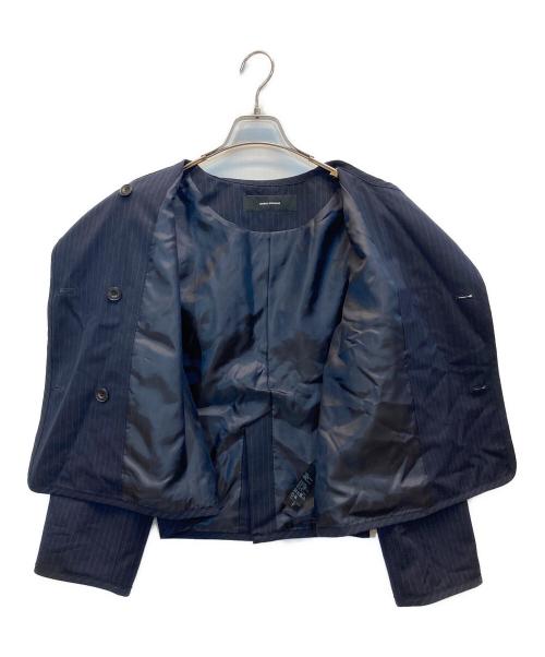 JOURNAL STANDARD（ジャーナルスタンダード）JOURNAL STANDARD (ジャーナルスタンダード) ダブルブレストクルーネックジャケット ネイビー サイズ:-の古着・服飾アイテム