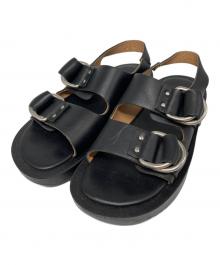 Caminando（カミナンド）の古着「ダブルリングプラットフォームサンダル」｜ブラック